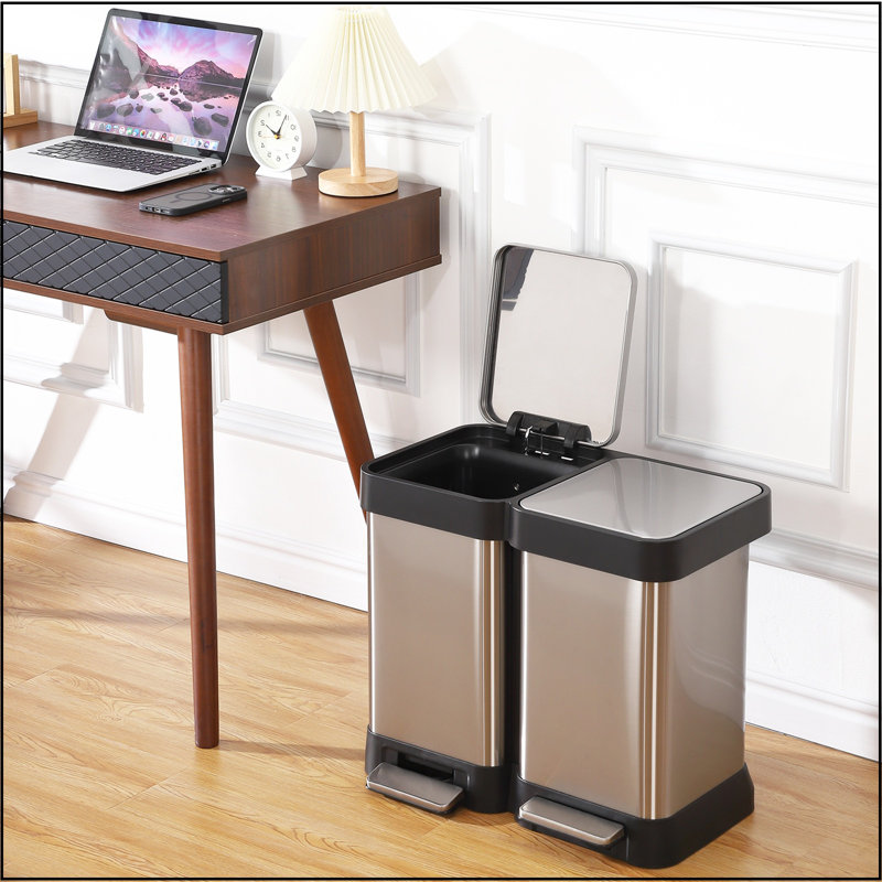 Stainless Steel Step On Kitchen Trash Can