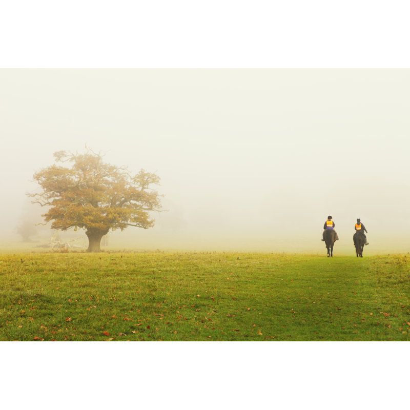 «Foggy Autumn Horse Ride» par Carolegomez, H 8 po x l 12 po