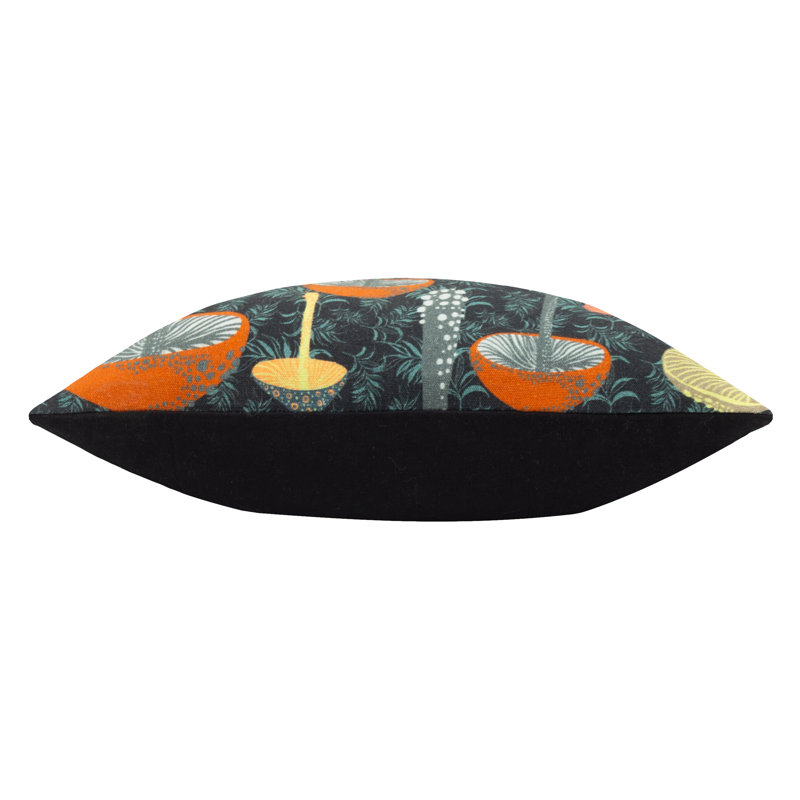 Garett Abstract Black Square Cushion