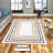 Stylish Hall Carpet (3.3 x 6.6 ft), 100% Polyester, 0.3 in Pile Height | Antibacterial, Non-Slip PVC Felt Dot Underside | Machine Washable, 3D Digital Print, Durable & Easy to Clean | Perfect for Entryway & Living Areas-1588353371