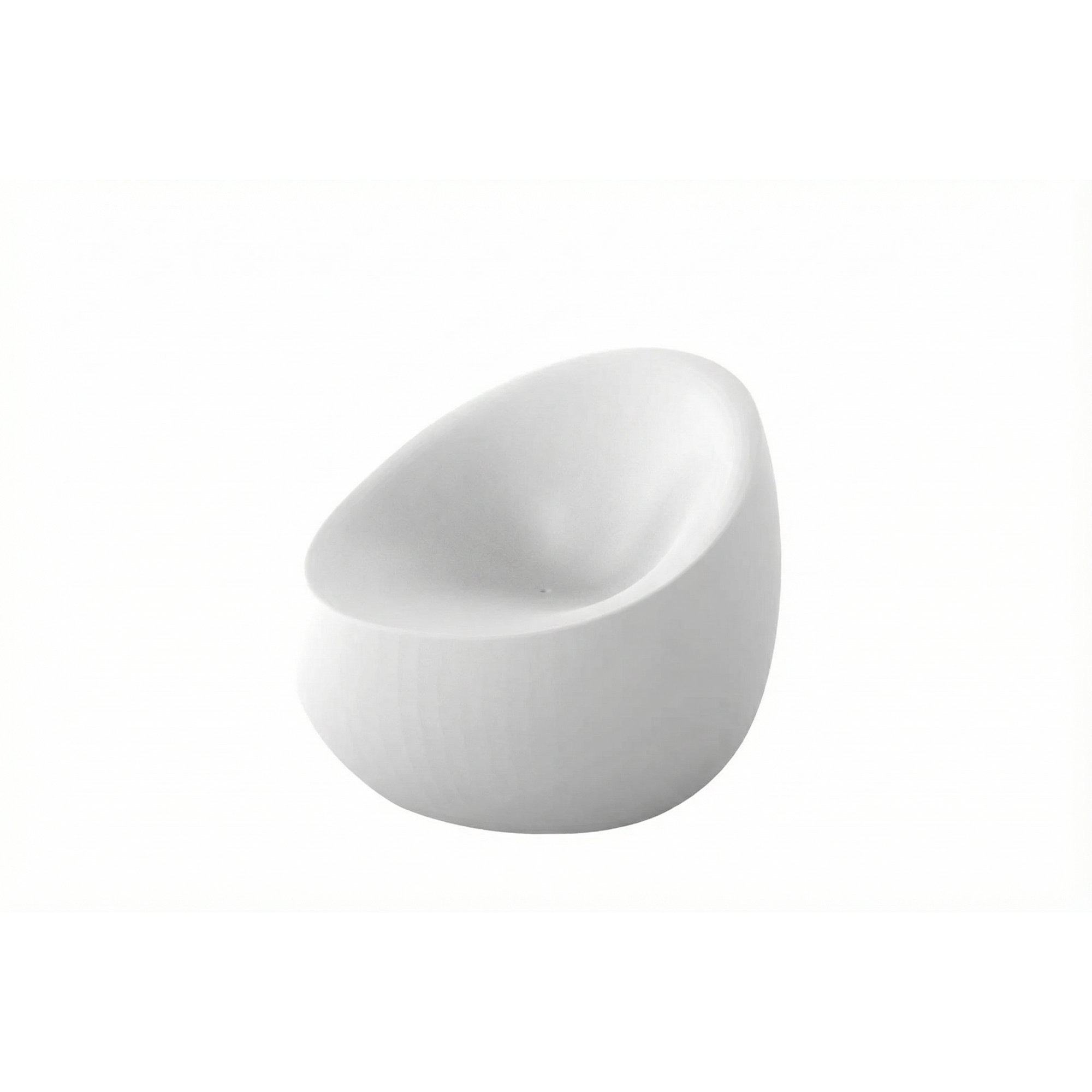 Plastic Outdoor Lounge Chair, White