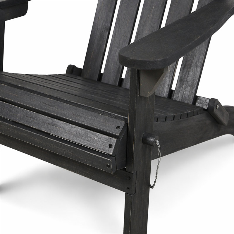 CHAISE ADIRONDack HOLLYWOOD PLIABLE, Gris foncé
