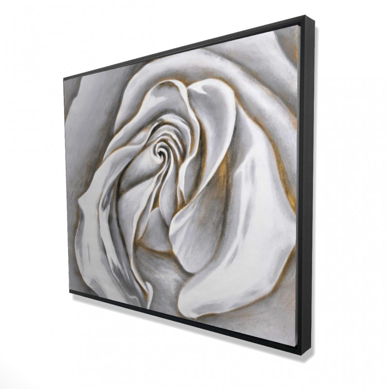 White Rose Delicate Print On Canvas