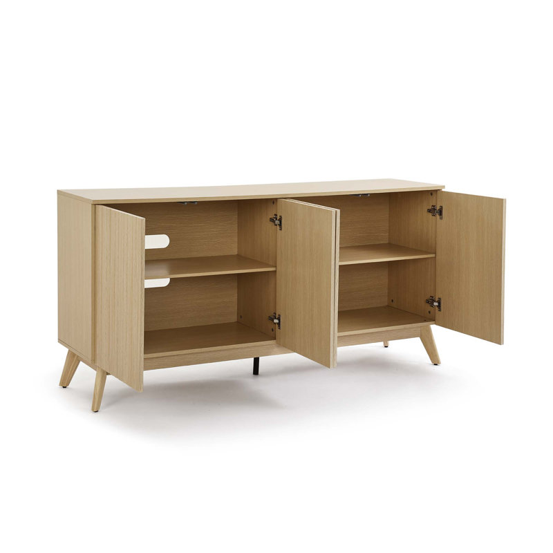 Meuble télé Delaney 66,93 po Mid-Century, OAK