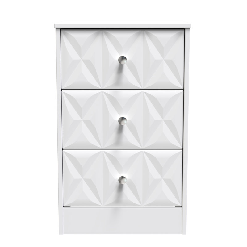 San Jose Bedside Table, White Matt