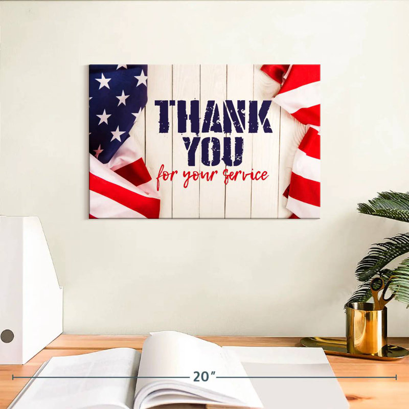 Lelend Thank You Servicemen, H 8 po x l 12 po