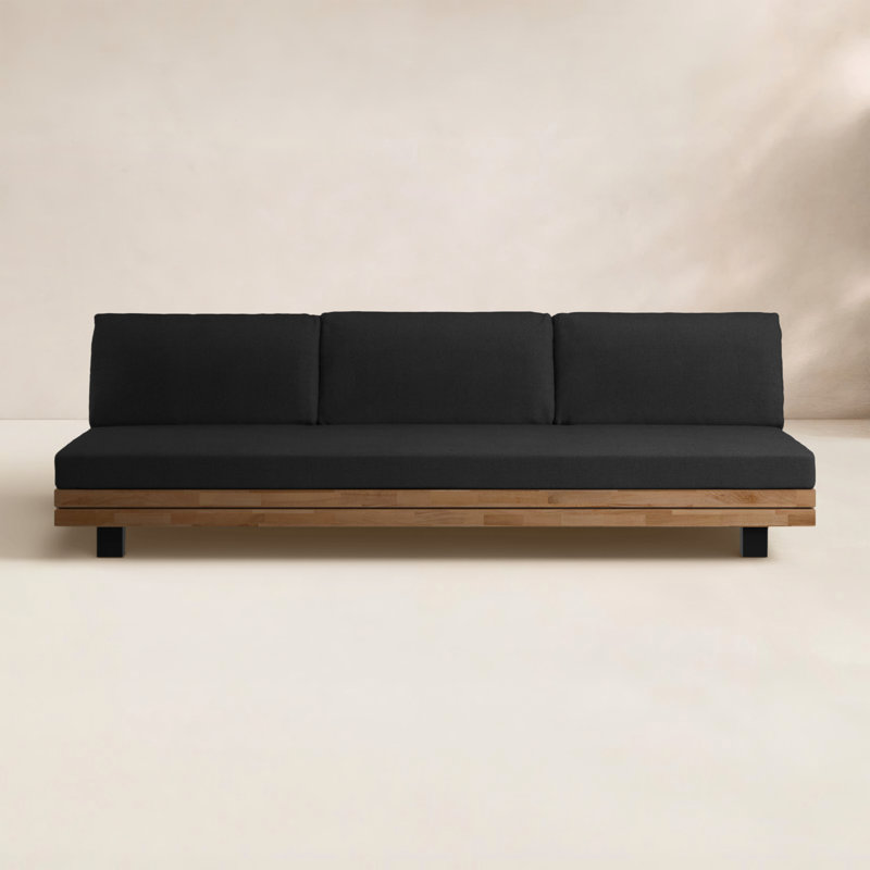 Veridian 91'' Wide Rectangle Patio Sofa with Cushions