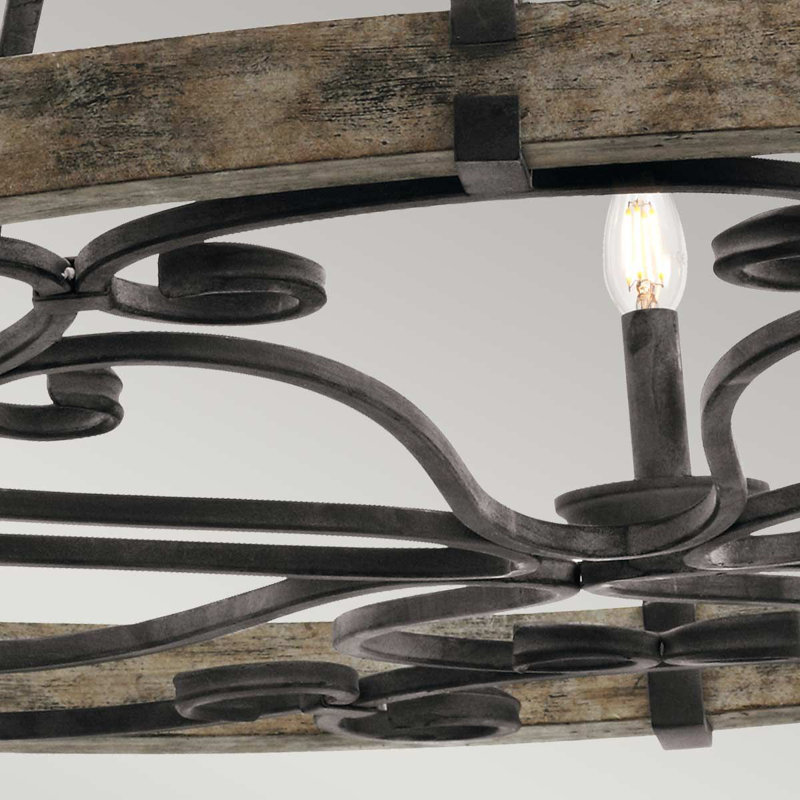 Schirado 15 - Light Waggon Wheel Chandelier