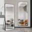 Miroir à DEL pleine longueur 64 pouces, vertical / plancher, à intensité variable, cadre en alliage d'aluminium noir | Idée de cadeau-2016464223
