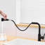 Robinet de salle de bain en acier inoxydable noir avec bec rétractable - look polyvalent pour une utilisation quotidienne