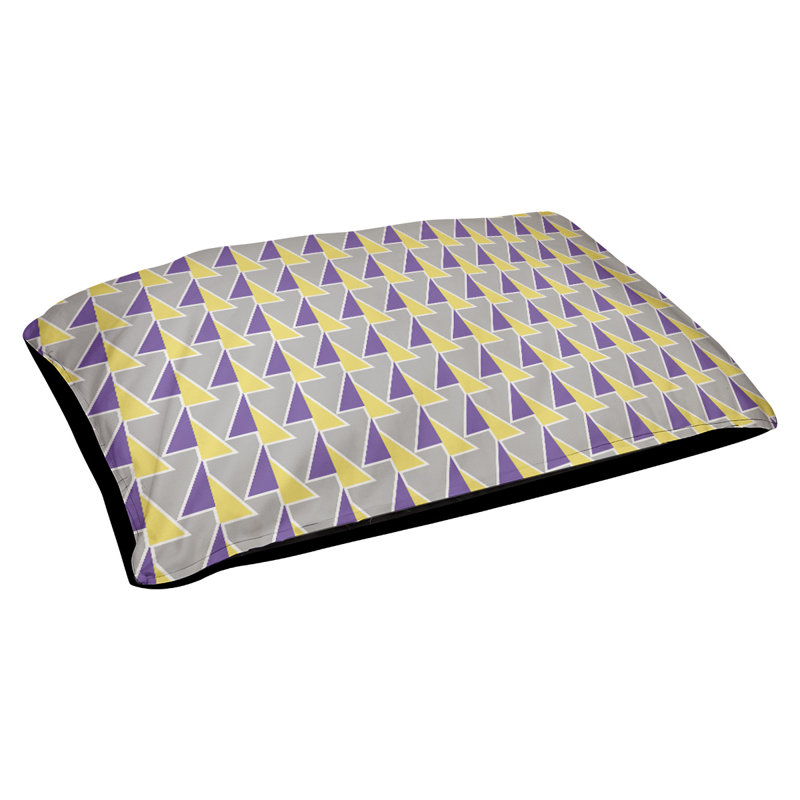 Coussin pour chien Chen, Petit (l 28 po x P 6 po x H 18 po), Mauve/jaune