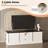 TV Stand Entertainment Center with Storage Cabinets, Modern Farmhouse Media Console Table-1455309430