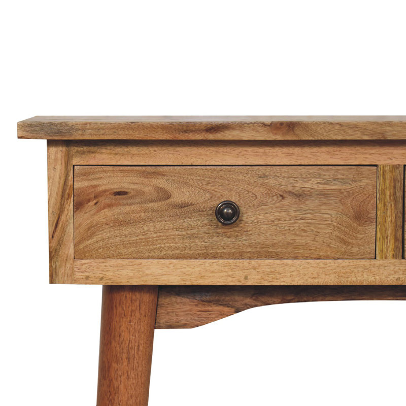 Berteau 70cm Solid Wood Console Table, Oak, 30.7" H x 27.6" W x 11.8" D