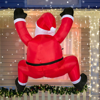 Père Noël gonflable de 6 pi avec DEL intégrées pour la fête de Noël, décoration d'intérieur, d'extérieur, de jardin, de jardin