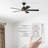 52” Outdoor Black Smart Ceiling Fan With Light 
