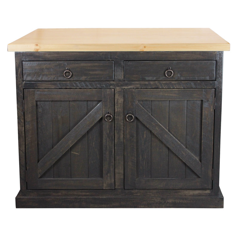 Alexis 48 " W Kitchen Island, Rustic Driftwood