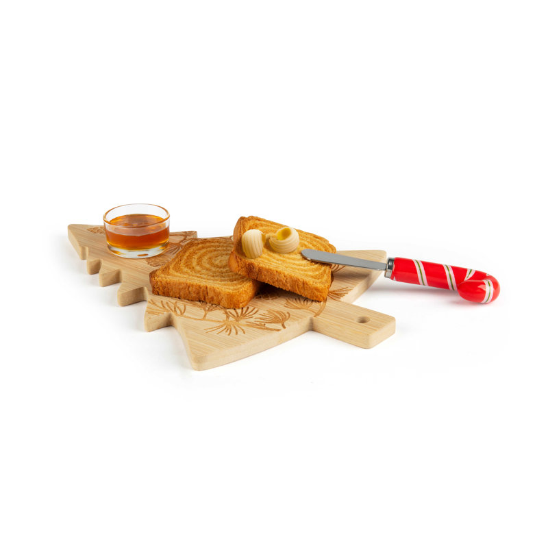 Excelsa chopping board Christmas Wood bamboo 28×20×2.6 cm cream