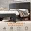 Structure de lit de taille Waverton, structure de lit plateforme en bois, silencieux, aucun sommier nécessaire et outil d'assemblage facile-256965416-256965430