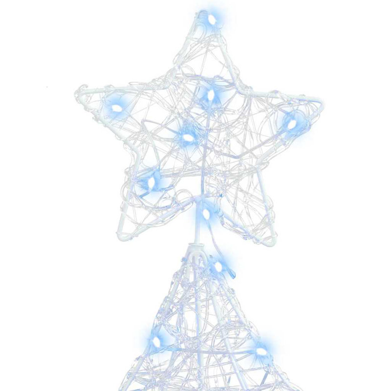 vidaXL Christmas Tree with 240 LEDs Acrylic, Cold White, 122cm H x 82cm W x 20cm D