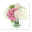 Hydrangea and Viburnum Arranged in Glass Vase