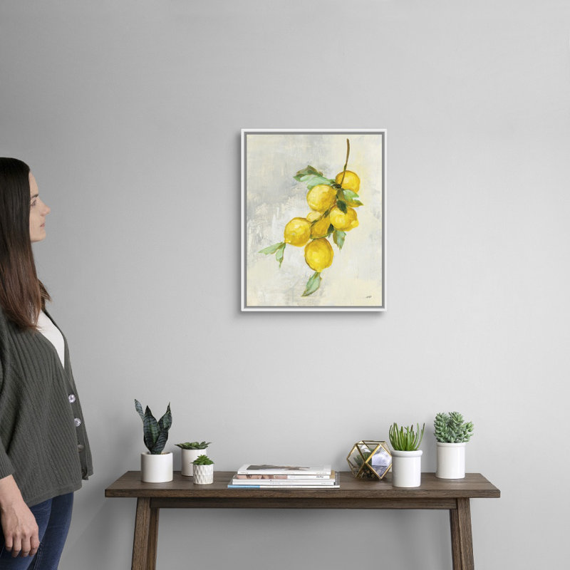 «Zest II» par Julia Purinton, reproduction d'art sur toile, H 22 po x l 18 po x P 1,75 po, Cadre flottant blanc