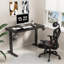 Adjustable Glass Top Metal Base Standing Desk