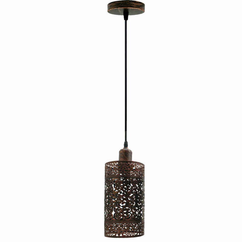 Brierley 1 - Light Cylinder Pendant, Rustic Red