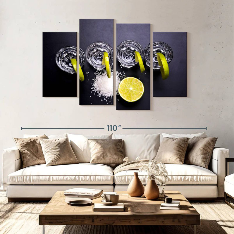 Yarlin Gold And Silver Tequila, 54" H x 84" W