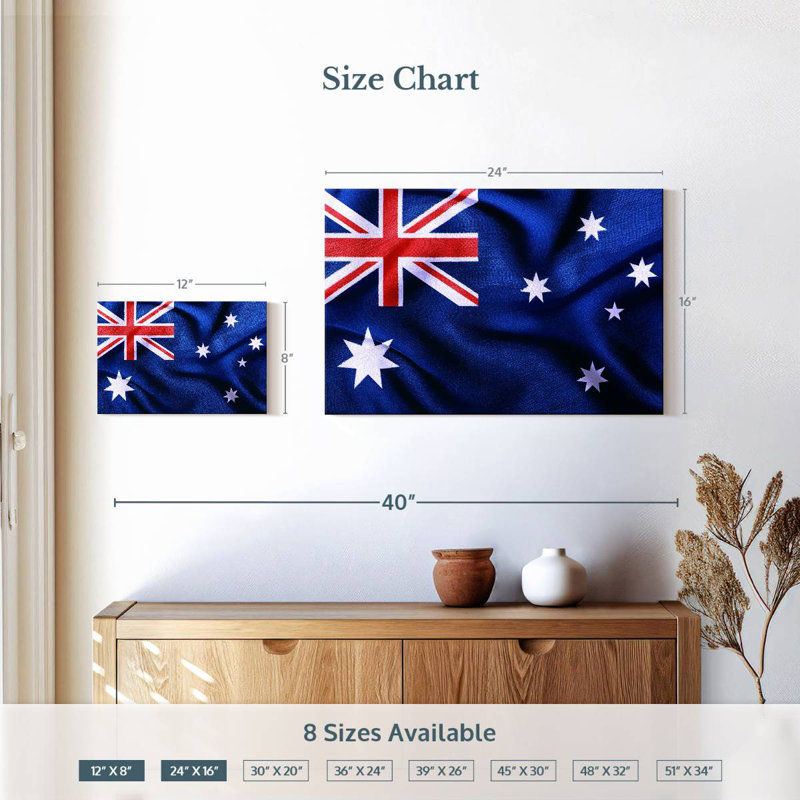 Borges Australian Flag, 16" H x 24" W