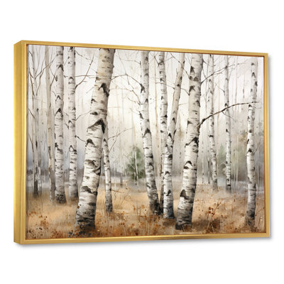 Minimalisme arbre Birchs Breath II - arbre bouleau, art mural