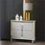 Table de chevet 2 tiroirs Pearl White