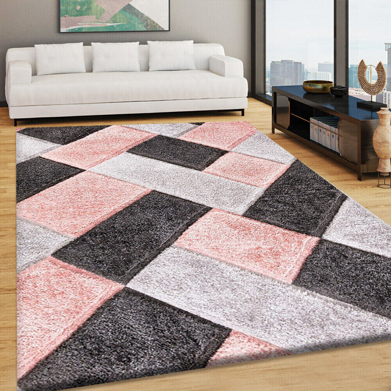 Geometric Shag Indoor / Outdoor Area Rug, Rectangle 120 x 170cm