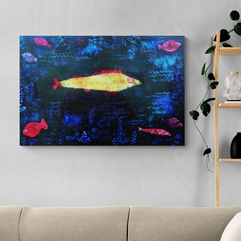 The Goldfish by Paul Klee - Wrapped Canvas Print, 31" H x 41" W x 5" D