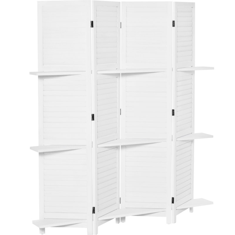 Paravent 4 panneaux en bois HOMcom