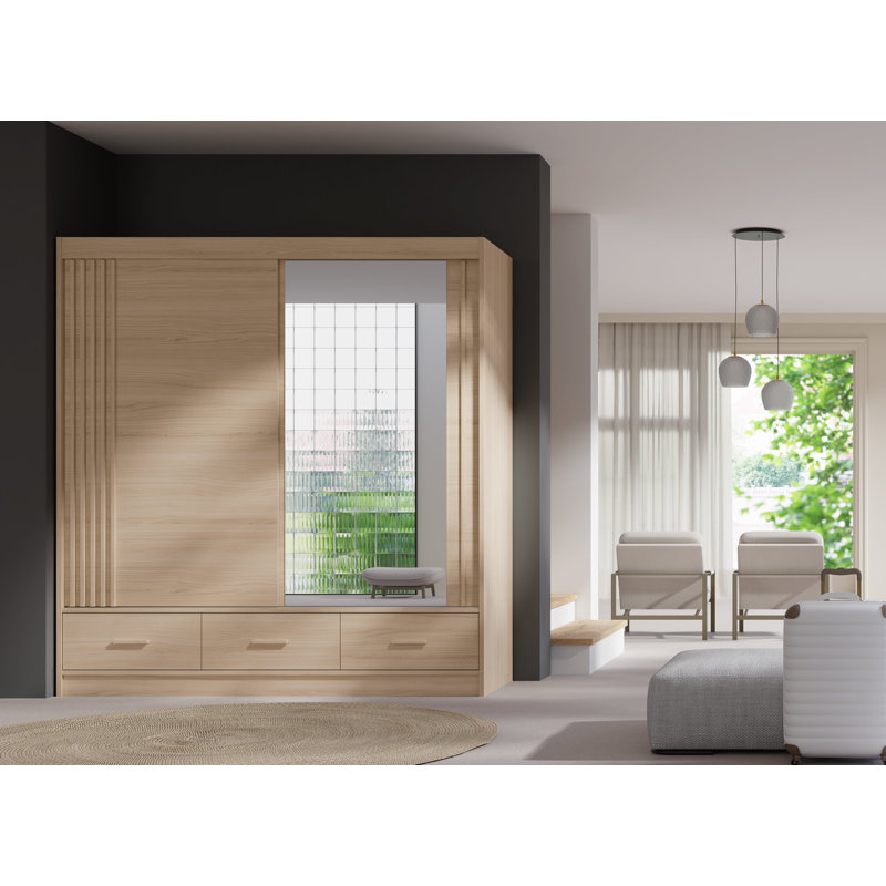 Manufactured Wood Wardrobe, Oak