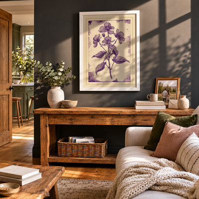 Purple Bloom Study Botanical - Framed Print