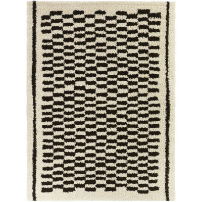 Tapis à carreaux crème Isabeau