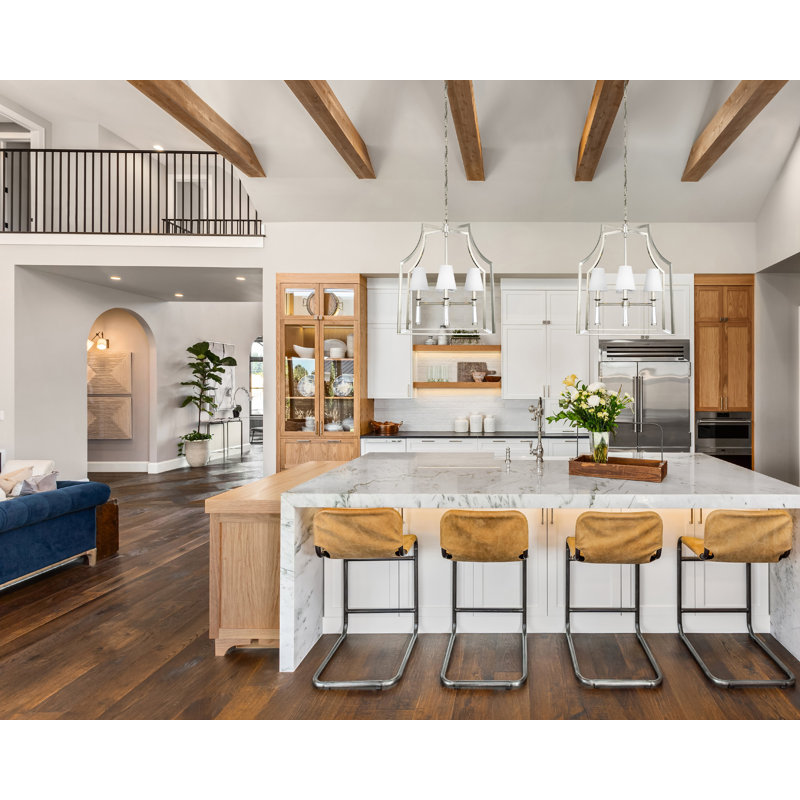 Charlier 4 - Light Dimmable Geometric Chandelier, Polished Nickel