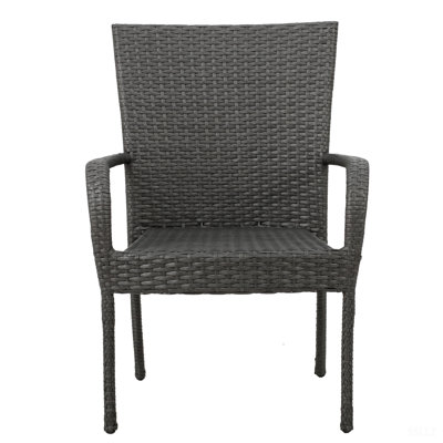 LITTLETON PE WICKER STACKING CHAIR,1PC