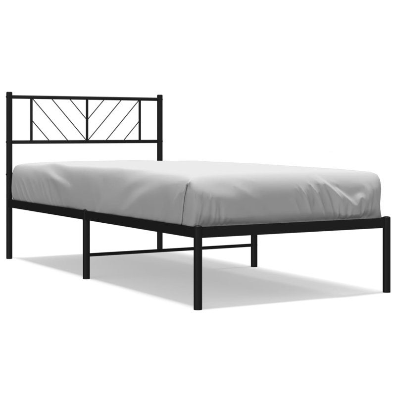 Nelvie Metal Bed, Small Single (2'6), Black