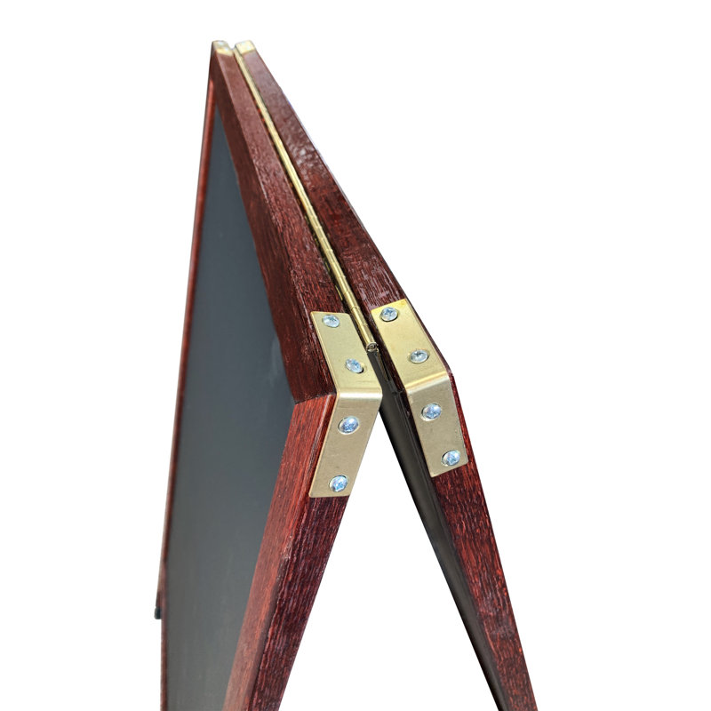 Tableau noir en position libre A-Frame Sidewalk, H 3 pi 6 po x l 2 pi, Teinture cerisier