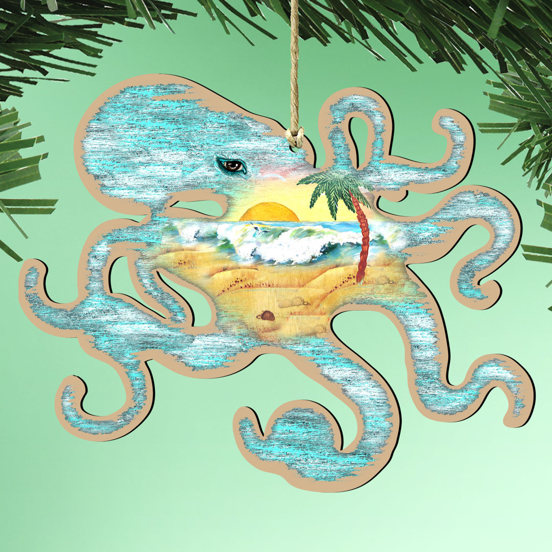 Tidaholm 5.5'' Wood Animals Hanging Figurine Ornament The Holiday Aisle®