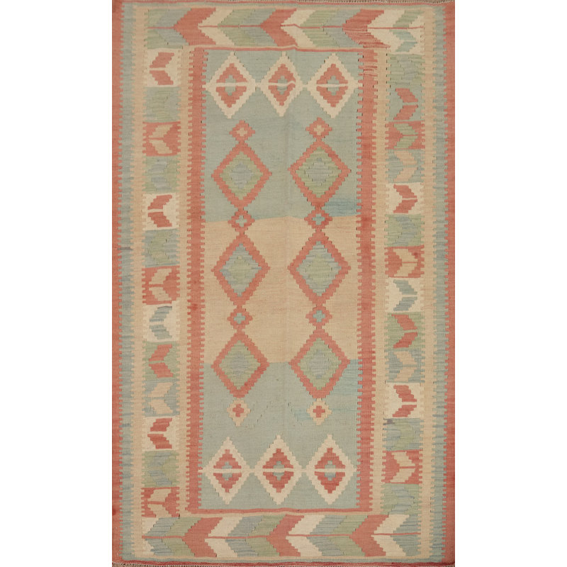 Geometric Kilim Flat Weave Rug 4x6