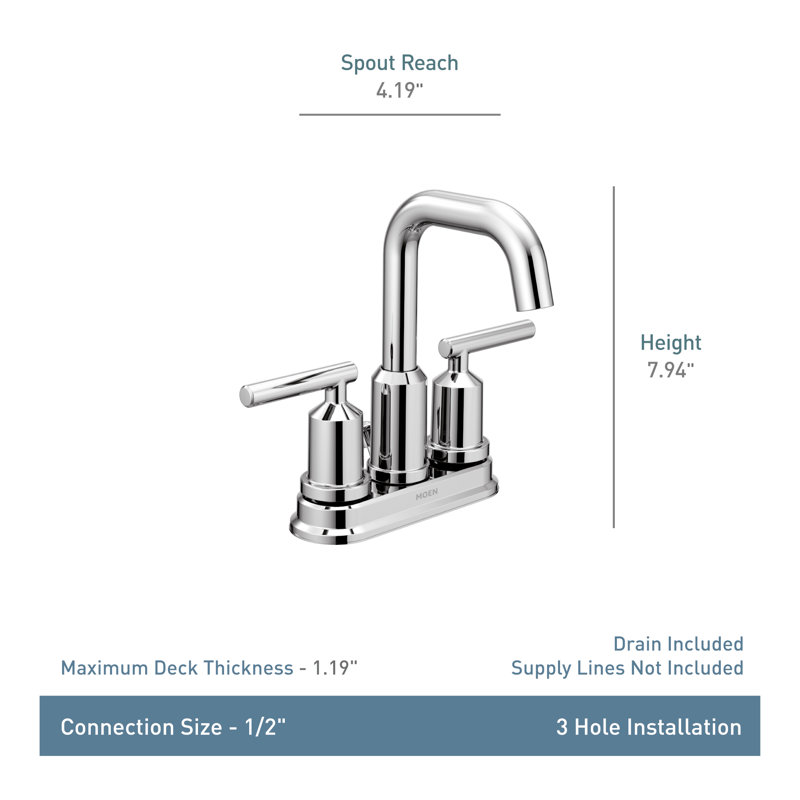 Robinet de salle de bain Gibson, Nickel brossé