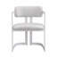 Ensemble de 2 chaises de salle à manger, chaises de salle à manger rembourrées, fauteuils en tissu avec structure en métal beige-39341419-39341420