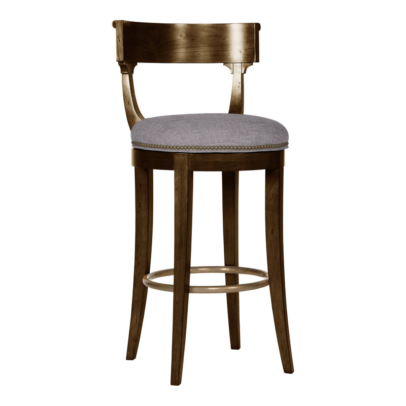 Tabouret de bar 41 po Compendium, Oui, Chenille Nomad Slate Performance, Navajo