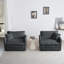 Fauteuil d'appoint haut de gamme en chenille avec coussin décoratif, ensemble de 2-1565552923