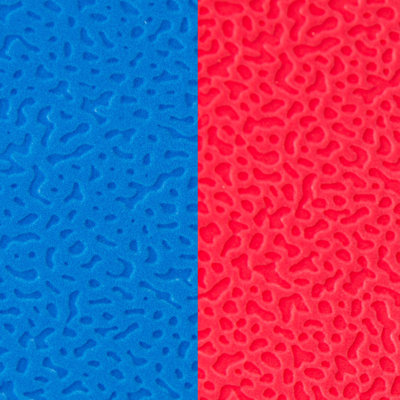 Flooringinc 1" Mma Interlocking Foam Tiles, 3'X3', Red/Blue, 4 Tile Pack