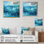 Cerulean Seascape I - Abstract Landscape Canvas Art Print-2012006702-2012006703