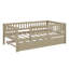 Lit de jour simple en bois charmant avec lit gigogne sous le lit et garde-corps de sécurité-1996840685